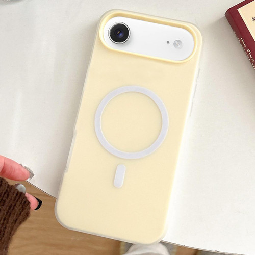 iPhone Air Skin Feel MagSafe Magnetic PC Hybrid TPU Phone Case - Yellow