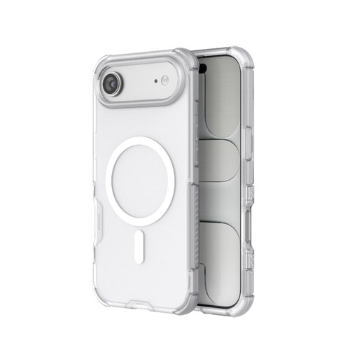 iPhone Air Skin-friendly Magnetic PC + TPU Hybrid Shockproof Phone Case - White