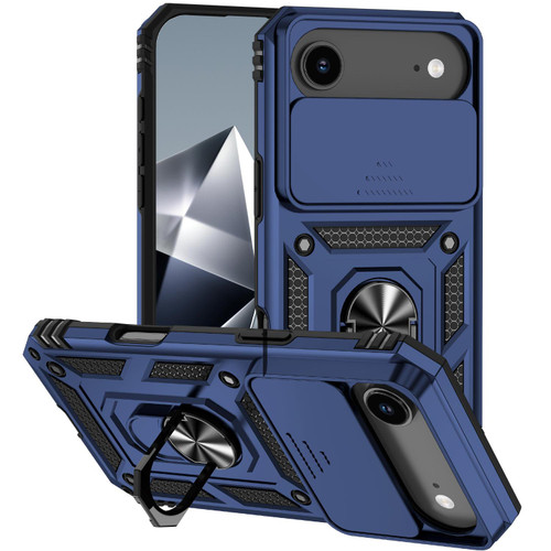 iPhone Air Sliding Camshield Holder Phone Case - Blue