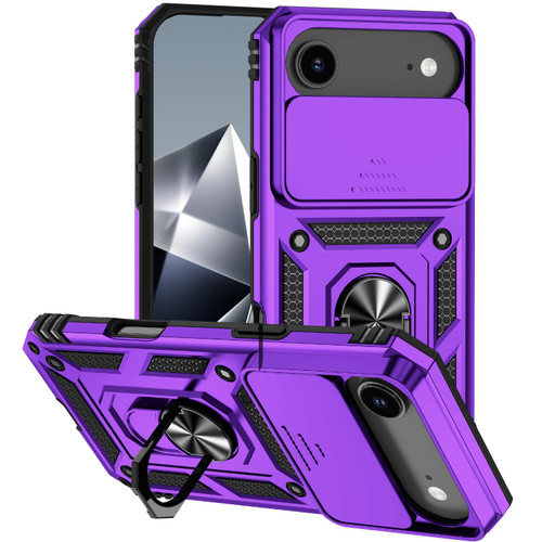 iPhone Air Sliding Camshield Holder Phone Case - Purple