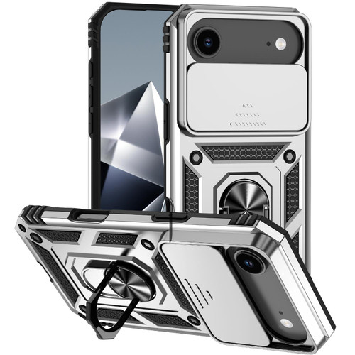 iPhone Air Sliding Camshield Holder Phone Case - Silver
