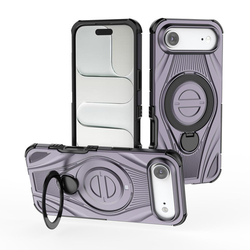 iPhone Air Star Ring Metallic Pivot Bracket Magnetic Phone Case - Purple