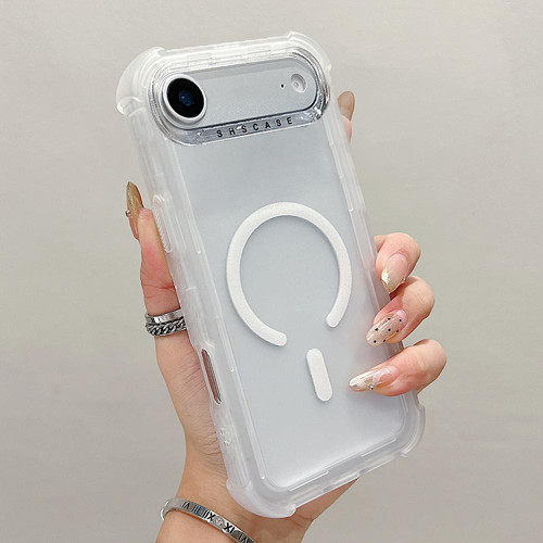 iPhone Air Transparent Matte TPU Hybrid PC 3-in-1 MagSafe Phone Case - White