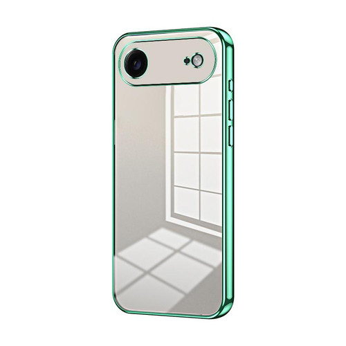 iPhone Air Transparent Plating Fine Hole Phone Case - Green