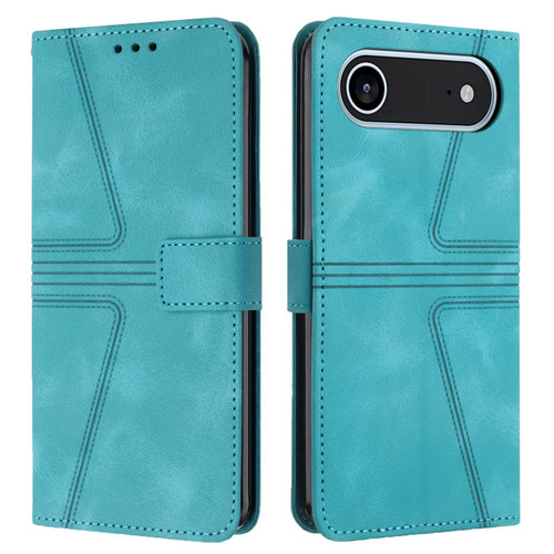 iPhone Air Triangle Solid Color Leather Phone Case - Green