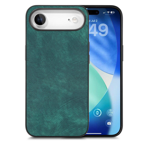 iPhone Air Vintage Leather PC Back Cover Phone Case - Green