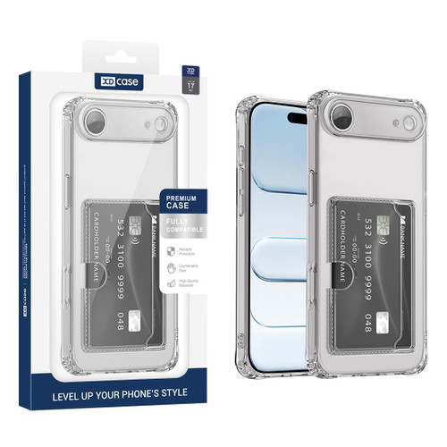 iPhone Air XDcase Clear TPU Card Slot Precision Hole Phone Case - Transparent
