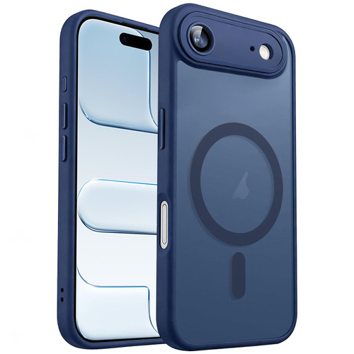 iPhone Air XDcase Skin Feel Magnetic Frosted Phone Case with Lens Film - Midnight Blue