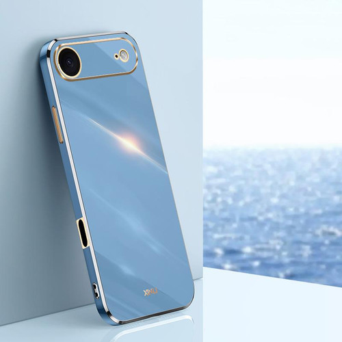 iPhone Air XINLI Straight Edge 6D Electroplate TPU Phone Case - Celestial Blue
