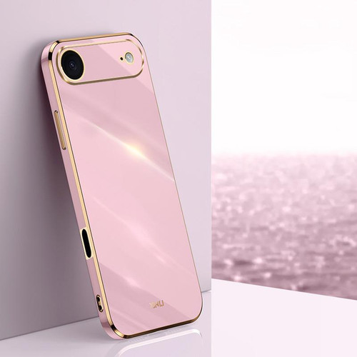 iPhone Air XINLI Straight Edge 6D Electroplate TPU Phone Case - Cherry Purple