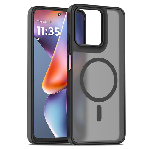 Moto G 2025 / Moto G 2026 / Moto G Play 2026 Skin Feel TPU Hybrid PC MagSafe Phone Case - Black