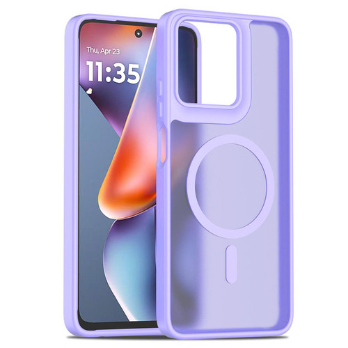 Moto G 2025 / Moto G 2026 / Moto G Play 2026 Skin Feel TPU Hybrid PC MagSafe Phone Case - Purple