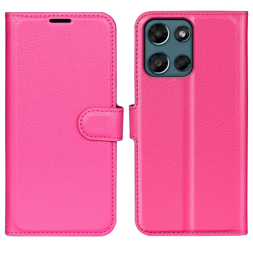 Moto G 2026 Litchi Texture Horizontal Flip Leather Phone Case with Holder - Rose red