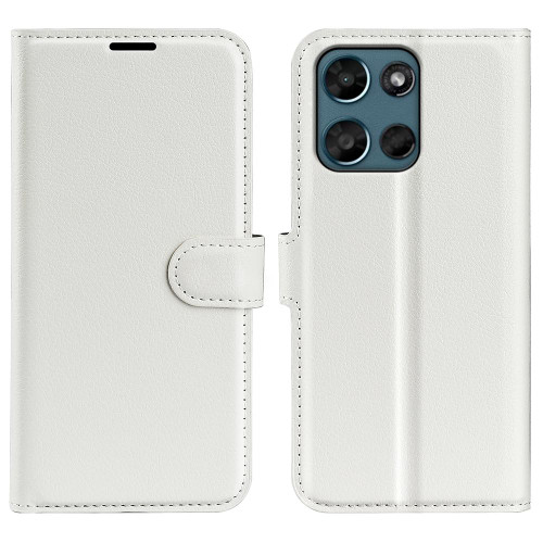 Moto G 2026 Litchi Texture Horizontal Flip Leather Phone Case with Holder - White