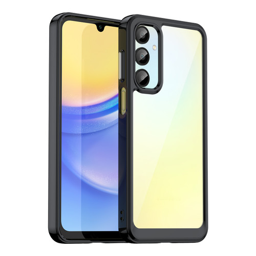 Samsung Galaxy A16 5G Colorful Series Acrylic Hybrid TPU Phone Case - Black