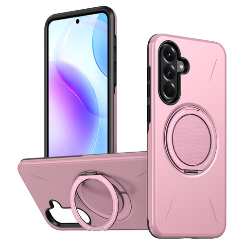 Samsung Galaxy A16 5G Kalebol Magnetic MagSafe Rotation Holder PC Phone Case - Pink