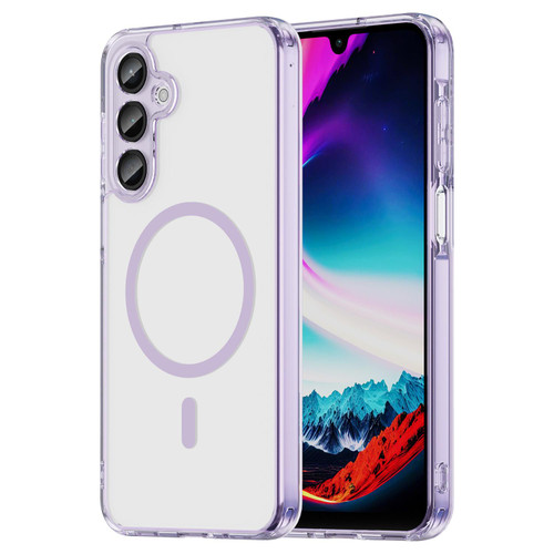 Samsung Galaxy A16 5G PC Hybrid TPU Airbag Shockproof MagSafe Phone Case - Transparent Purple