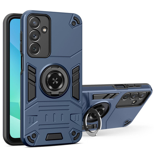 Samsung Galaxy A16 5G Rotating Holder TPU Hybrid PC Phone Case - Royal Blue