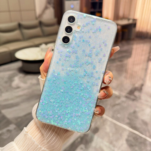 Samsung Galaxy A16 5G Sequins Glitter Gradient Epoxy TPU Phone Case - Blue