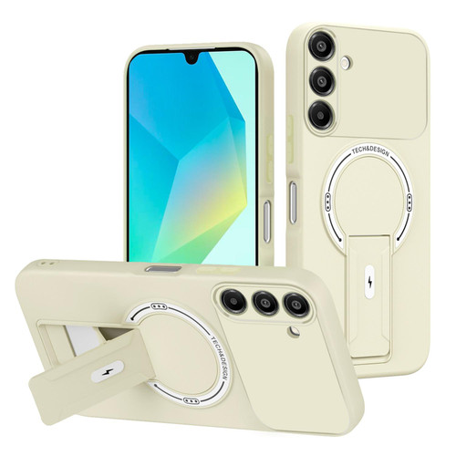 Samsung Galaxy A16 5G Skin Feel MagSafe Phone Case with Holder - Beige