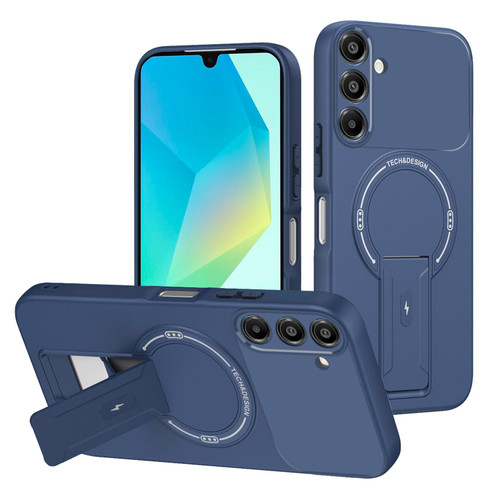 Samsung Galaxy A16 5G Skin Feel MagSafe Phone Case with Holder - Blue