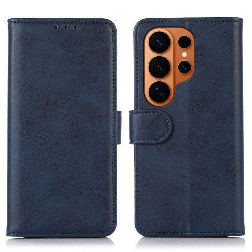 Samsung Galaxy S26 UItra Cow Texture Flip Leather Phone Case - Blue
