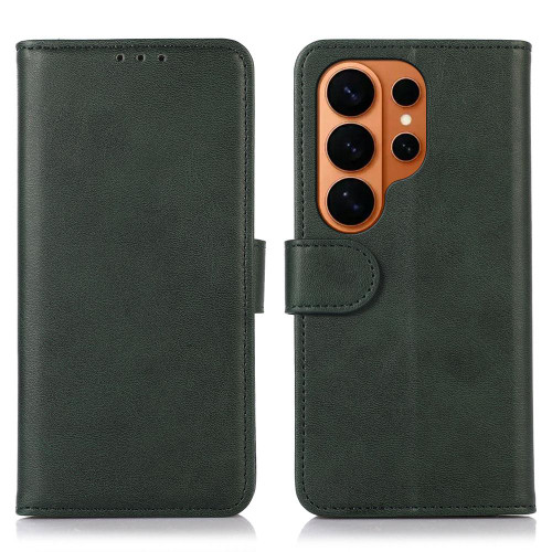 Samsung Galaxy S26 UItra Cow Texture Flip Leather Phone Case - Green