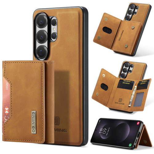 Samsung Galaxy S26 UItra DG.MING M2 Series 3-Fold Multi Card Bag + Magnetic Phone Case - Brown