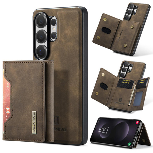 Samsung Galaxy S26 UItra DG.MING M2 Series 3-Fold Multi Card Bag + Magnetic Phone Case - Coffee