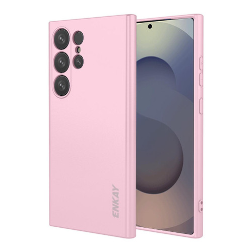 Samsung Galaxy S26 UItra ENKAY Liquid Silicone Soft Shockproof Phone Case - Pink