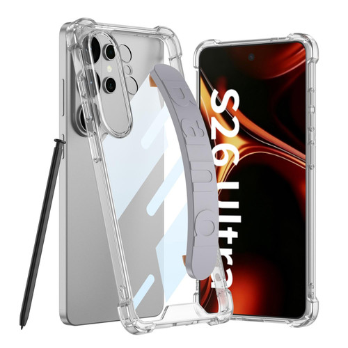 Samsung Galaxy S26 UItra GKK Airbag Silicone Wristband Phone Case, Not Included Pen - Gray