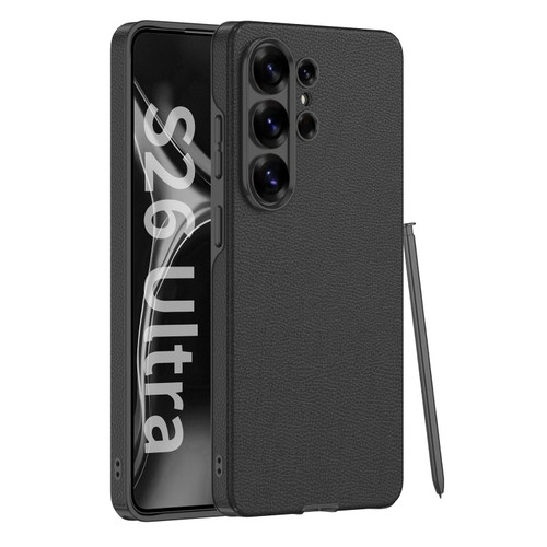Samsung Galaxy S26 UItra GKK Curved Vegan Leather Full Coverage Phone Case - Black