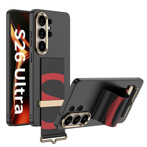 Samsung Galaxy S26 UItra GKK Ultra-thin Wristband Holder Phone Case - Black