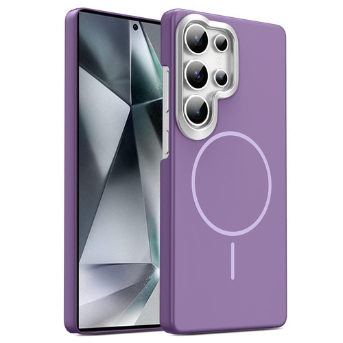 Samsung Galaxy S26 UItra Gold Armor PC Thin Circle MagSafe Shockproof Phone Case - Purple