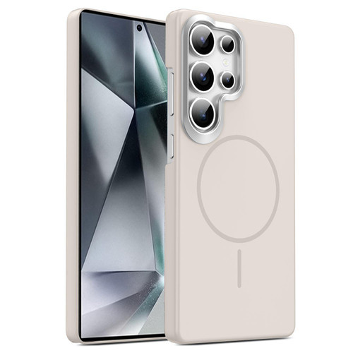 Samsung Galaxy S26 UItra Gold Armor PC Thin Circle MagSafe Shockproof Phone Case - Summit Stone