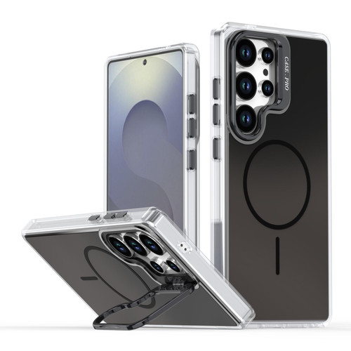 Samsung Galaxy S26 UItra Gradient Discolor Lens Kickstand Magsafe Phone Case - Black