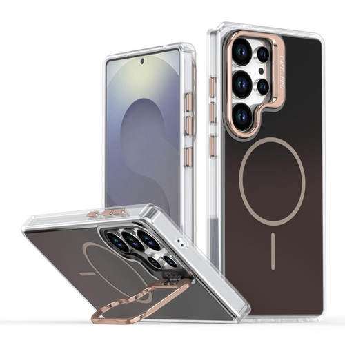 Samsung Galaxy S26 UItra Gradient Discolor Lens Kickstand Magsafe Phone Case - Desert Gold