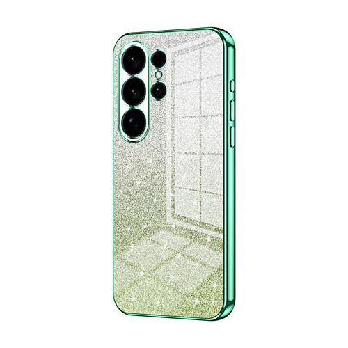 Samsung Galaxy S26 UItra Gradient Glitter Powder Electroplated Phone Case - Green