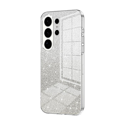 Samsung Galaxy S26 UItra Gradient Glitter Powder Electroplated Phone Case - Transparent