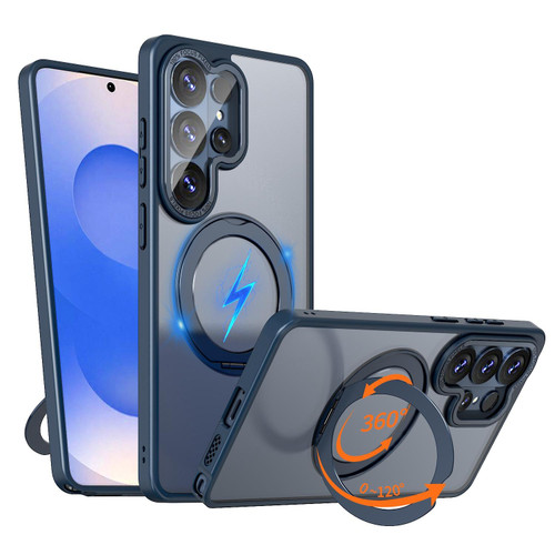 Samsung Galaxy S26 UItra Kalebol MagSafe Metal Ring Holder Phone Case - Blue