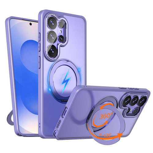 Samsung Galaxy S26 UItra Kalebol MagSafe Metal Ring Holder Phone Case - Lilac Purple