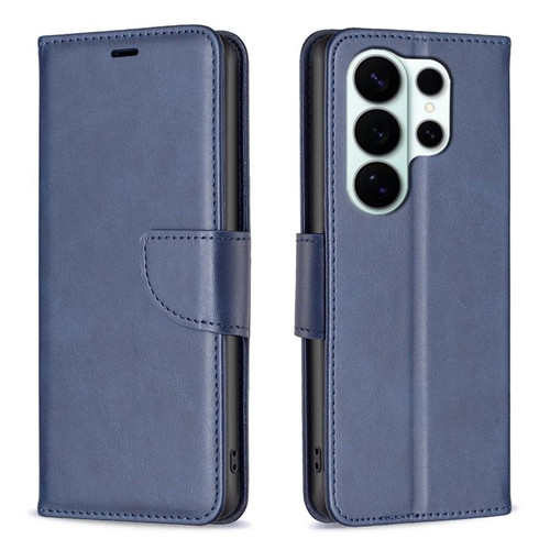 Samsung Galaxy S26 UItra Lambskin Texture Pure Color Flip Leather Phone Case - Blue