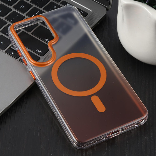 Samsung Galaxy S26 UItra Mutural Ice Series MagSafe Gradient Matte PC Hybrid TPU Phone Case - Orange