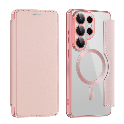 Samsung Galaxy S26 UItra Shield MagSafe RFID Anti-theft Leather Phone Case - Pink