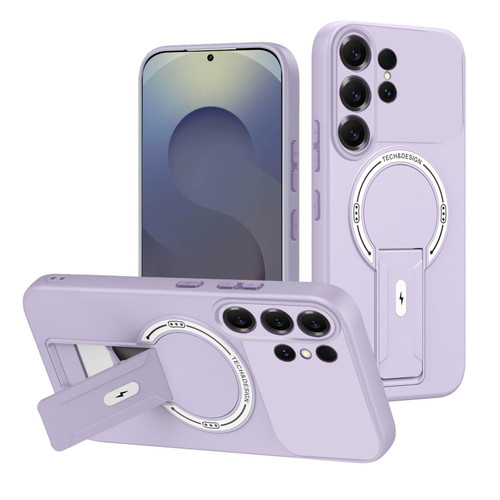 Samsung Galaxy S26 UItra Skin Feel MagSafe Phone Case with Holder - Purple