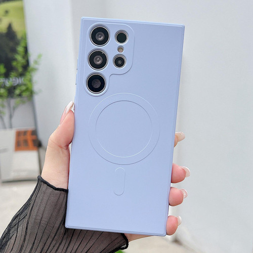 Samsung Galaxy S26 UItra Solid Color Liquid Silicone MagSafe Magnetic Phone Case - Lilac Purple