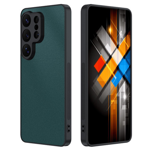 Samsung Galaxy S26 UItra Ultra-thin Plain Skin Leather Phone Case - Green