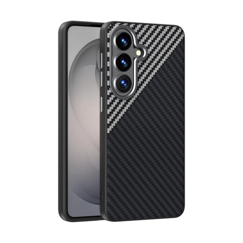 Samsung Galaxy S26+ ABEEL C Carbon Fiber Series 6D Micro Relief MagSafe Phone Case - Black Grey