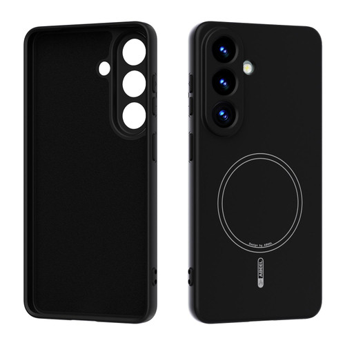 Samsung Galaxy S26+ ABEEL Skin-friendly Feel Magsafe Liquid Silicone Phone Case - Black