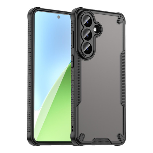 Samsung Galaxy S26+ Armor Glaze PC Hybrid TPU Phone Case - Black